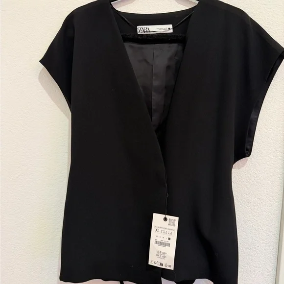 NWT Zara belted vest or crossover over blouse - Picture 3 of 6